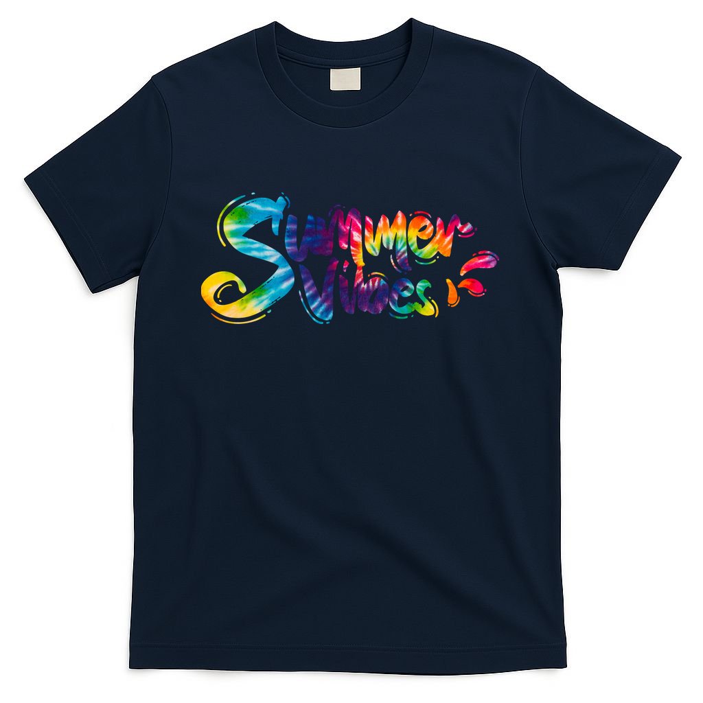 Summer Vibes Tie Dye Rainbow T-Shirt
