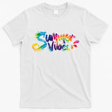 Summer Vibes Tie Dye Rainbow T-Shirt