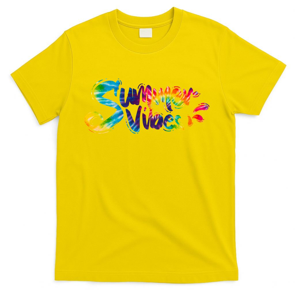 Summer Vibes Tie Dye Rainbow T-Shirt