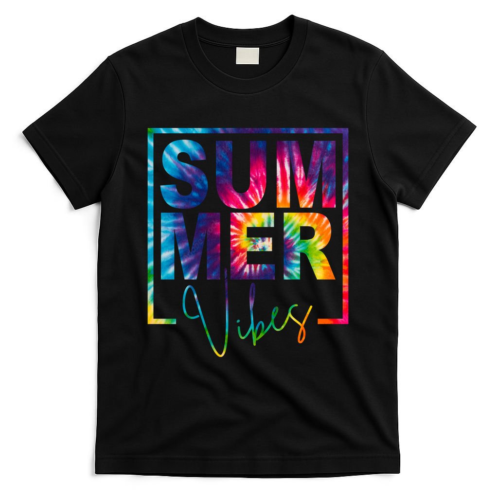 Summer Vibes Tie Dye Vacation Gift T-Shirt