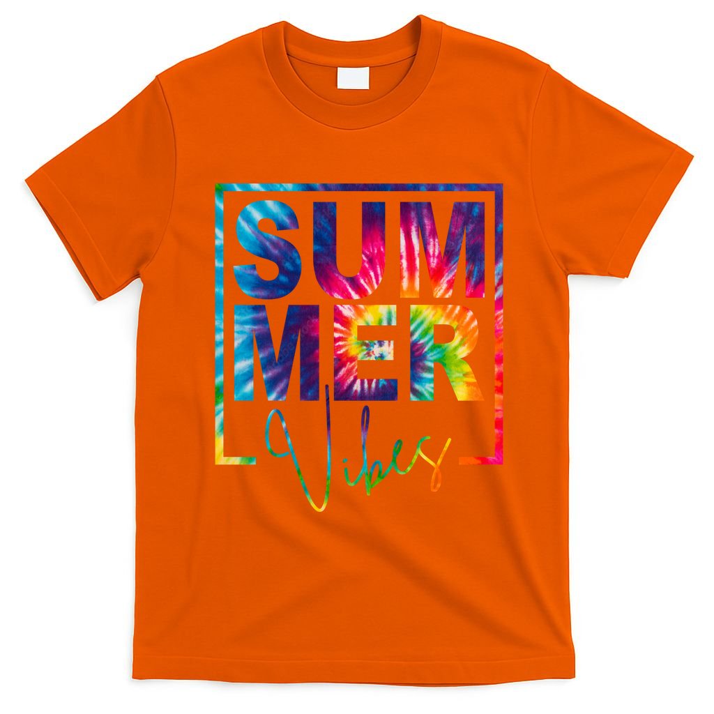 Summer Vibes Tie Dye Vacation Gift T-Shirt