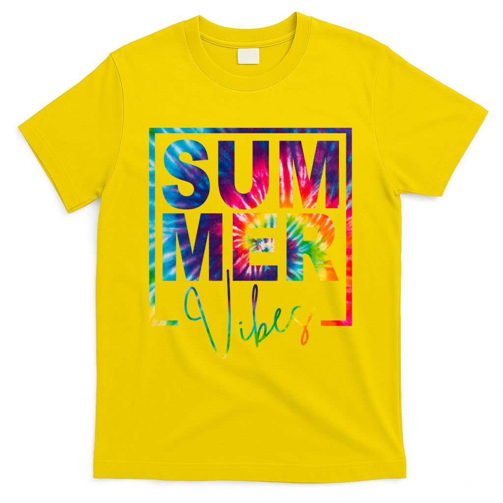 Summer Vibes Tie Dye Vacation Gift T-Shirt