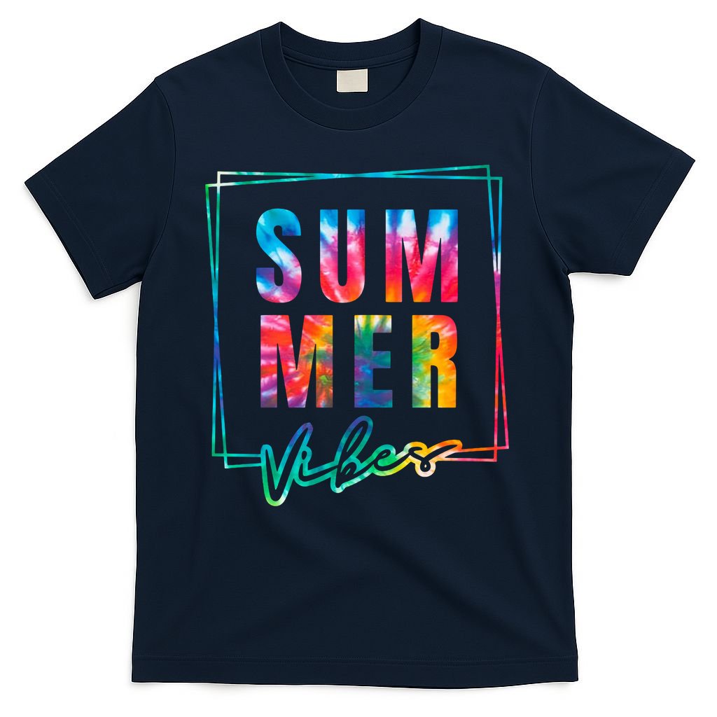 Summer Vibes Tie Dye Summer Vacation T-Shirt
