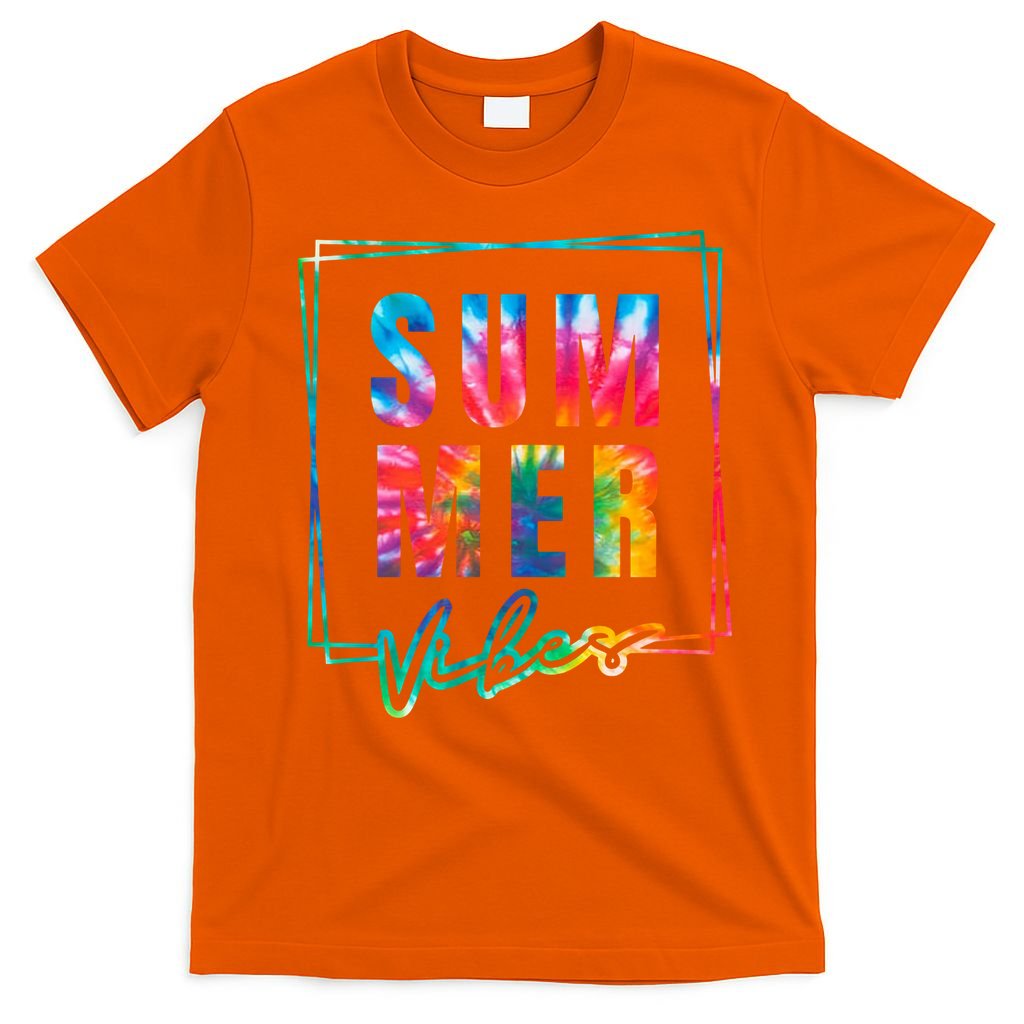 Summer Vibes Tie Dye Summer Vacation T-Shirt
