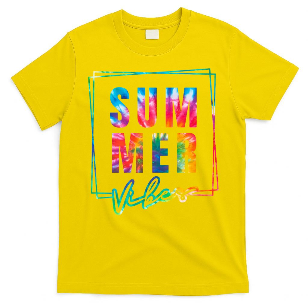 Summer Vibes Tie Dye Summer Vacation T-Shirt