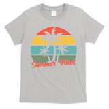 Summer Vibes Tropical Retro Sunset T-Shirt