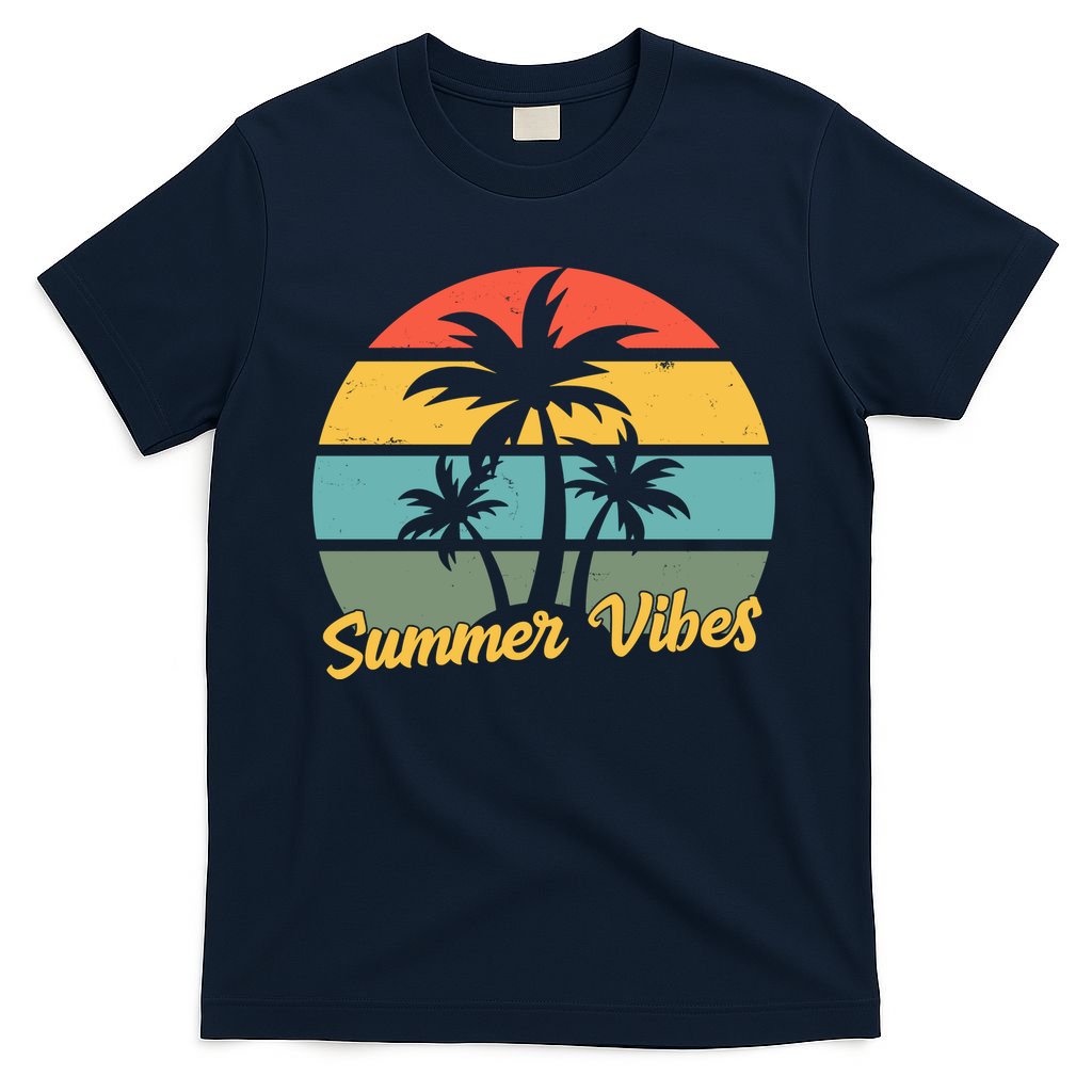 Summer Vibes Tropical Retro Sunset T-Shirt