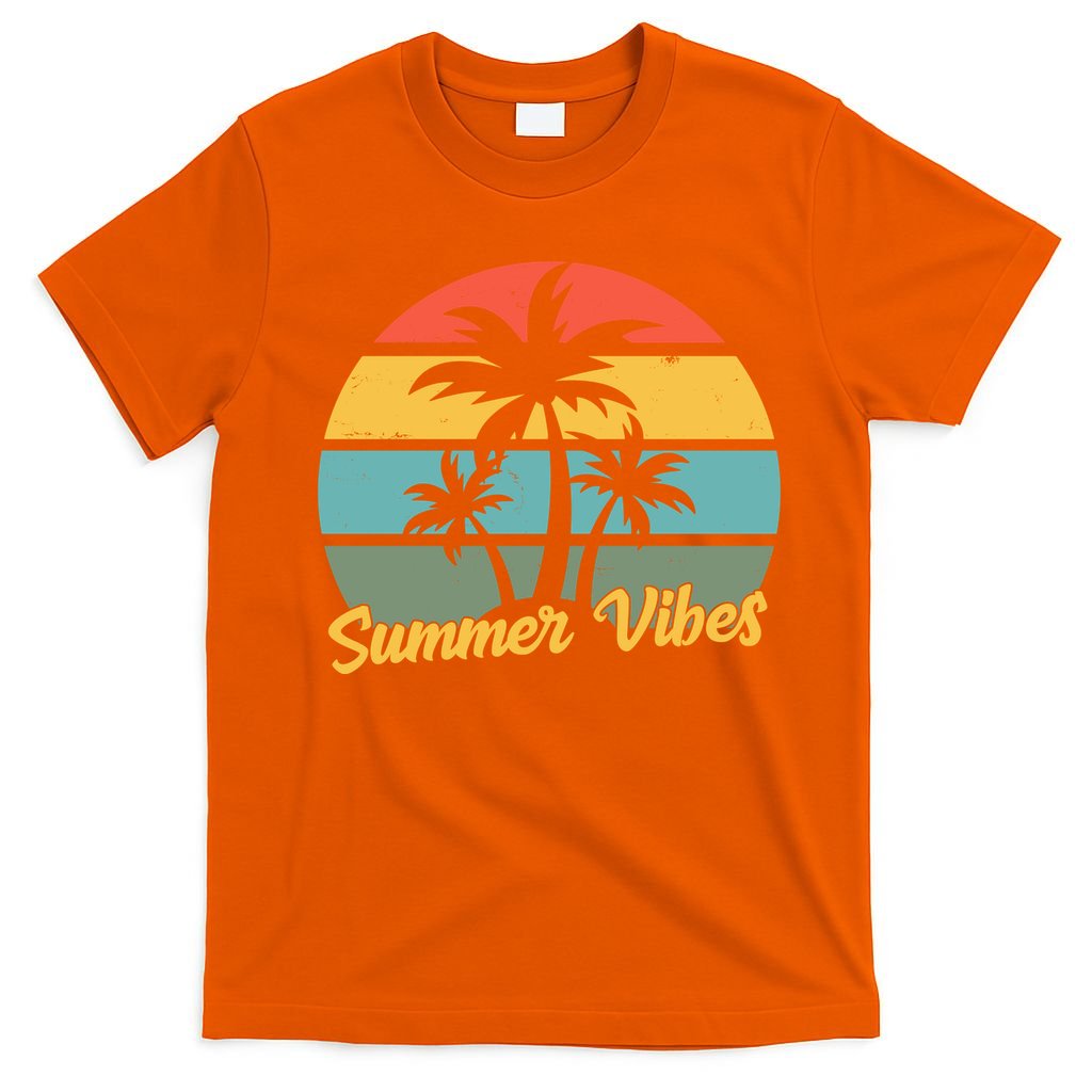 Summer Vibes Tropical Retro Sunset T-Shirt