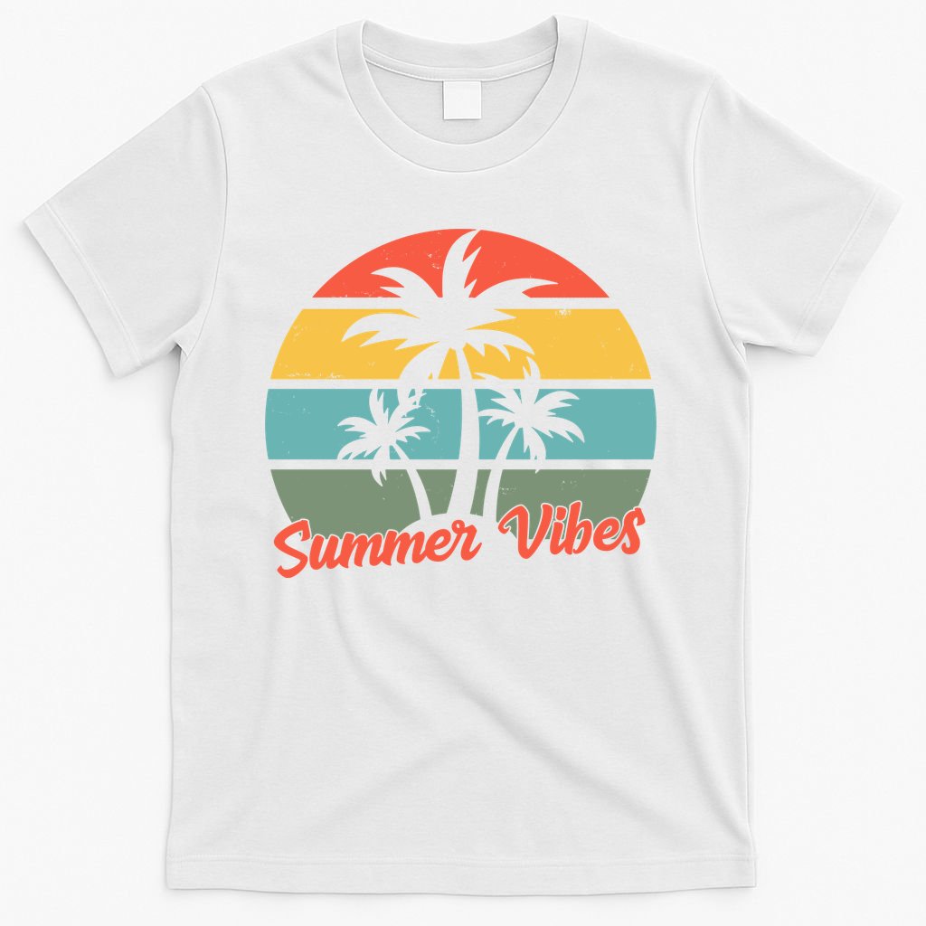 Summer Vibes Tropical Retro Sunset T-Shirt