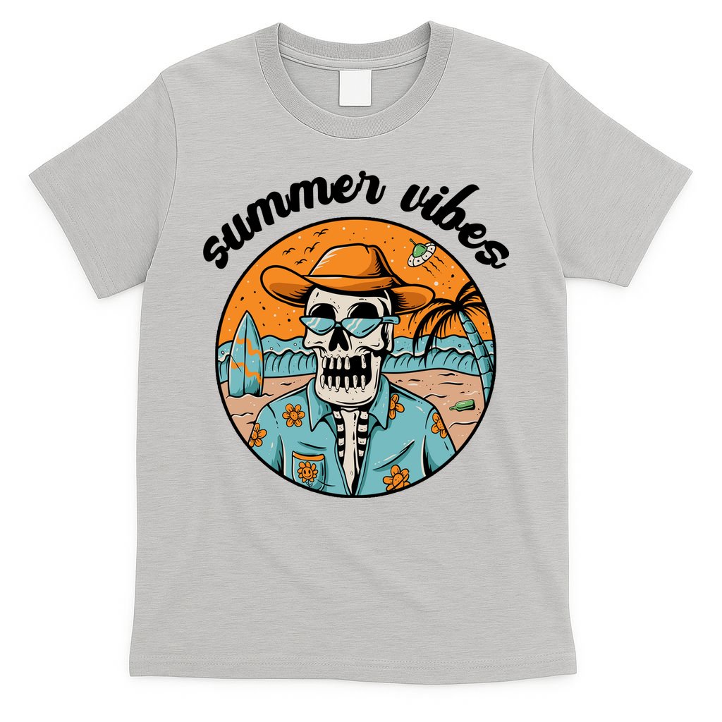 Summer Vibes Vintage Retro Skeleton T-Shirt