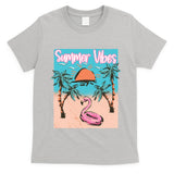 Summer Vibes Vacay Beach Flamingo Vacation Gift T-Shirt
