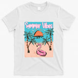 Summer Vibes Vacay Beach Flamingo Vacation Gift T-Shirt