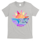 Summer Water Color Sunset Beach T-Shirt