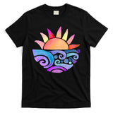 Summer Water Color Sunset Beach T-Shirt