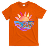Summer Water Color Sunset Beach T-Shirt