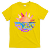 Summer Water Color Sunset Beach T-Shirt