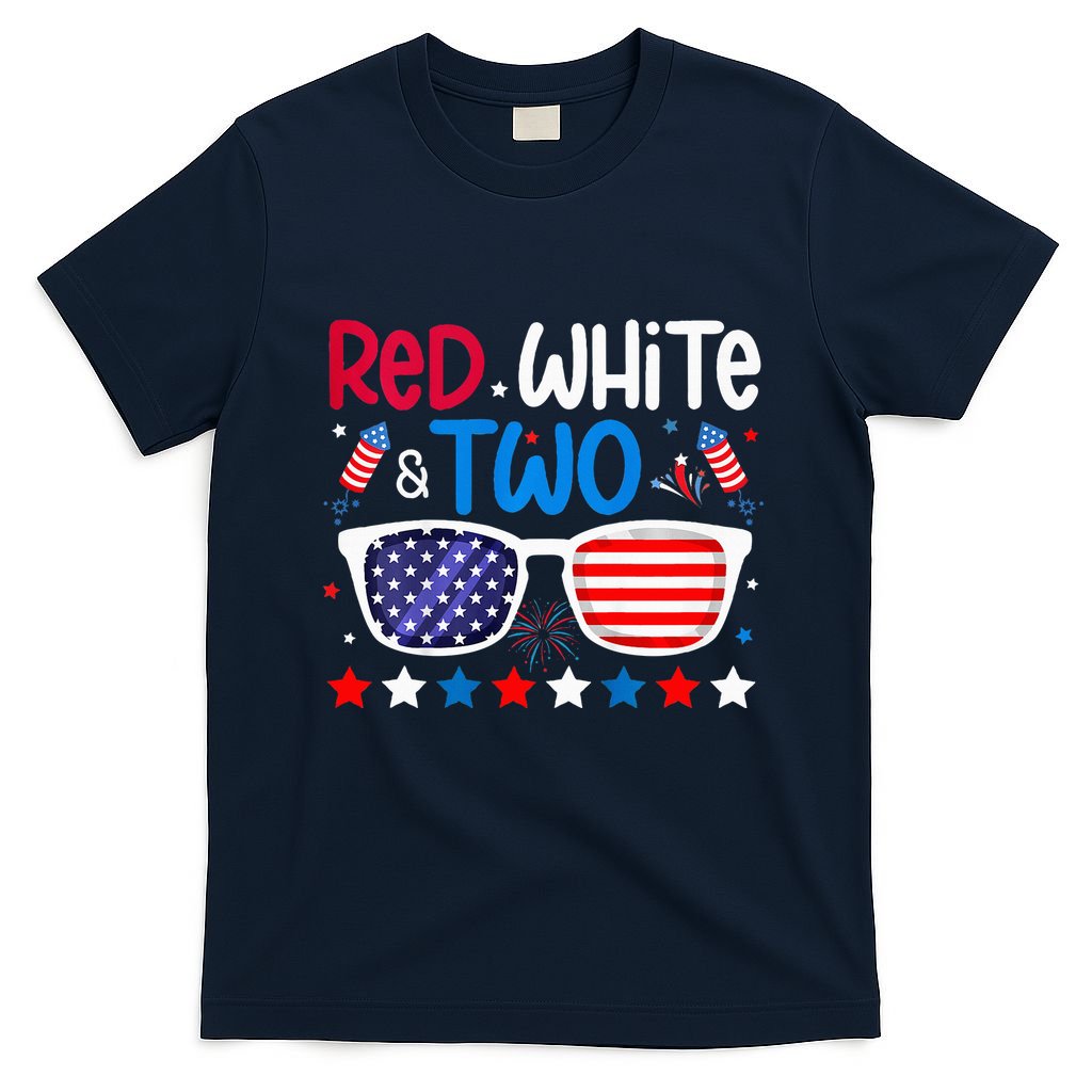 Two 2nd Birthday 4th Of July 2nd Birthday Party T-Shirt