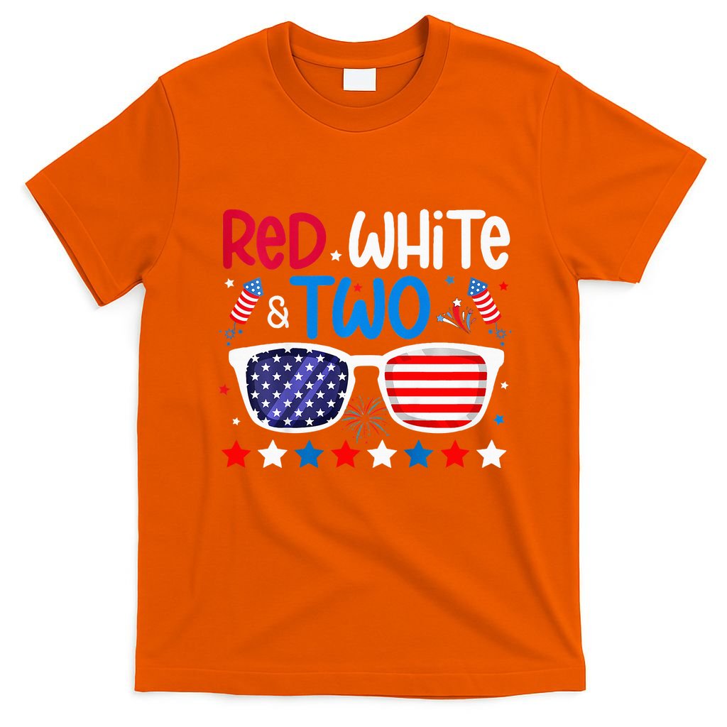 Two 2nd Birthday 4th Of July 2nd Birthday Party T-Shirt