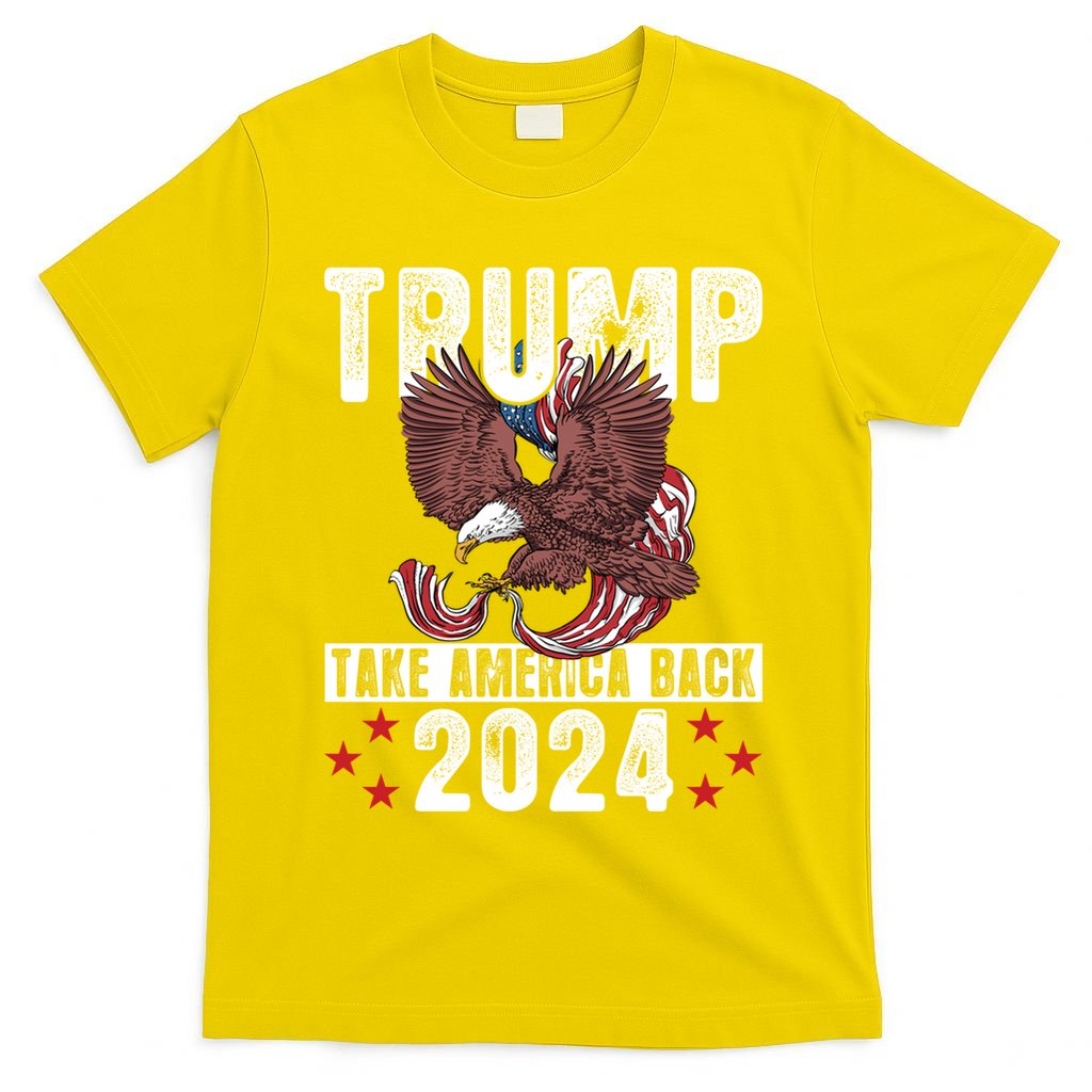 Trump 2024 Take America Back American Flag Trump 4th Of July Gift T-Shirt