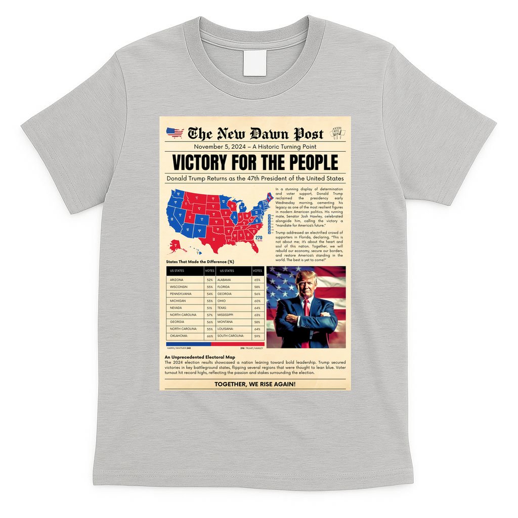Trump 2025 Victory News Paper T-Shirt