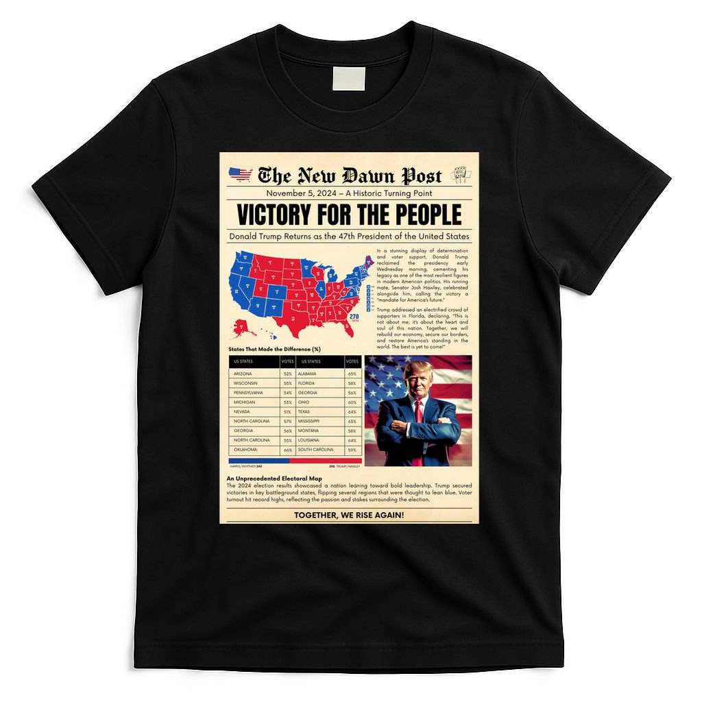 Trump 2025 Victory News Paper T-Shirt