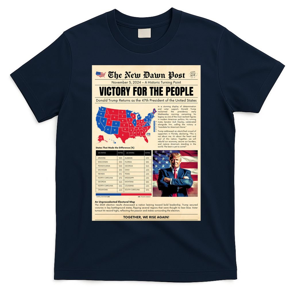 Trump 2025 Victory News Paper T-Shirt