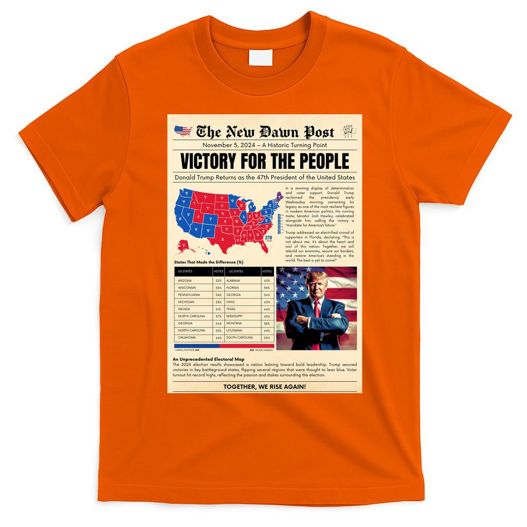 Trump 2025 Victory News Paper T-Shirt
