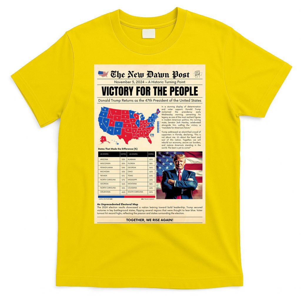 Trump 2025 Victory News Paper T-Shirt