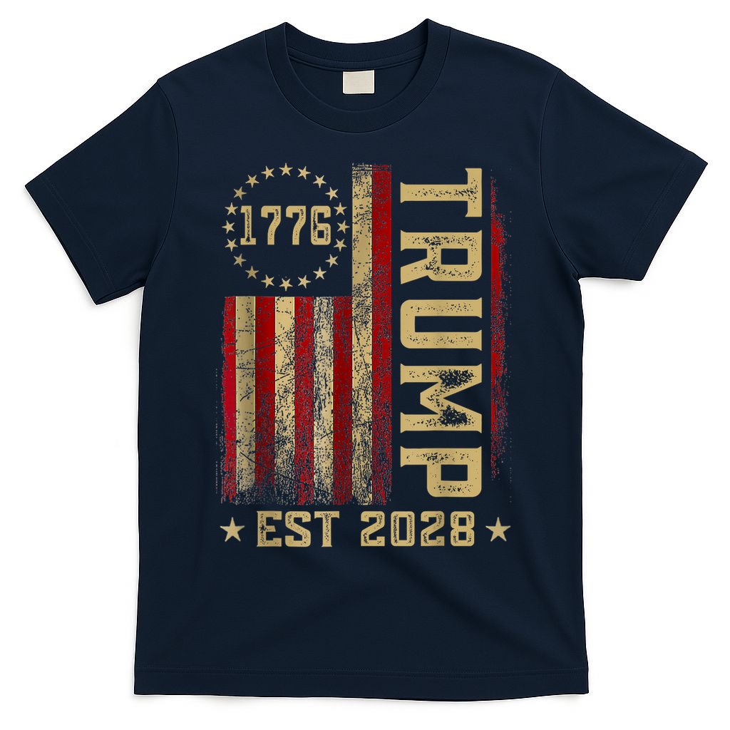Trump 2028 Vote Donald Trump America US Flag Vintage T-Shirt