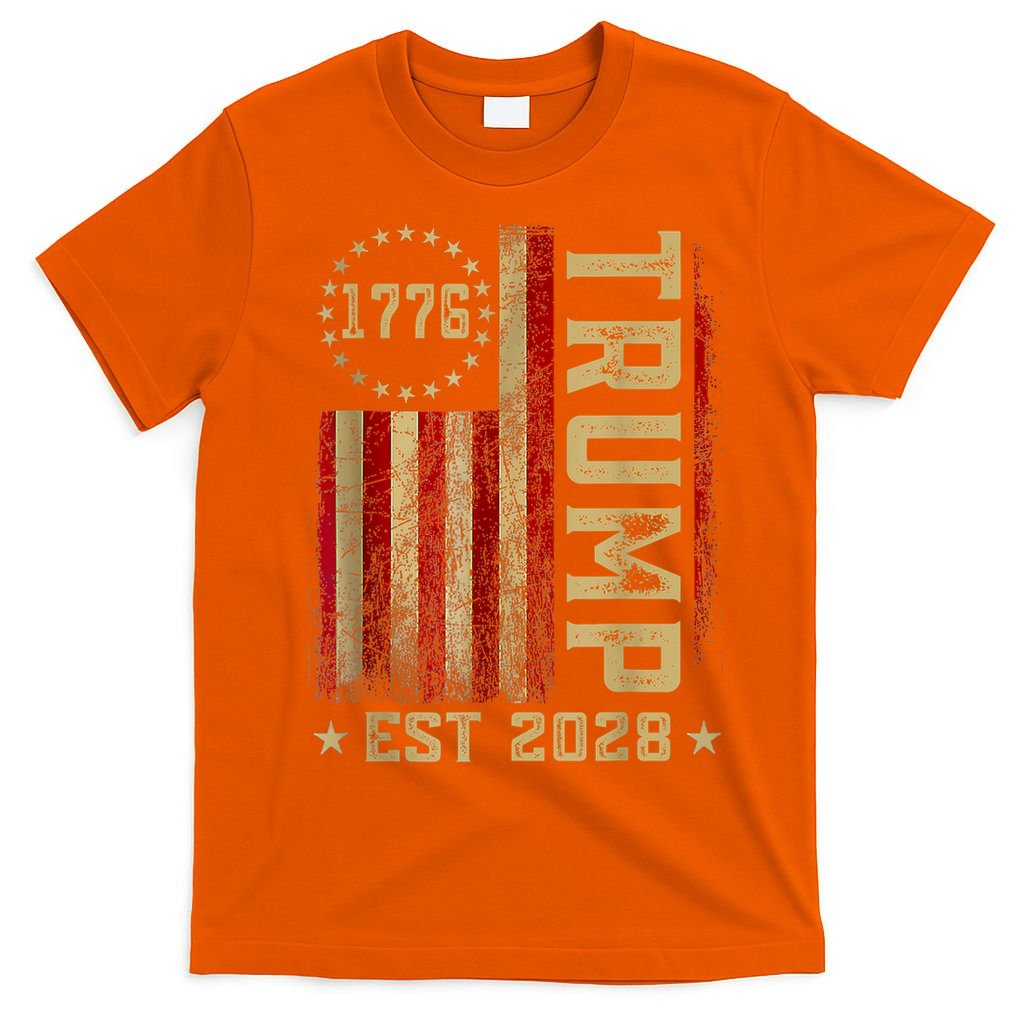 Trump 2028 Vote Donald Trump America US Flag Vintage T-Shirt