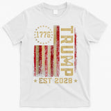 Trump 2028 Vote Donald Trump America US Flag Vintage T-Shirt