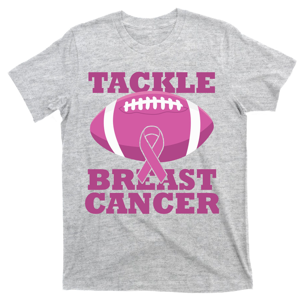 Tackle Breast Cancer Awareness Football  T-Shirt