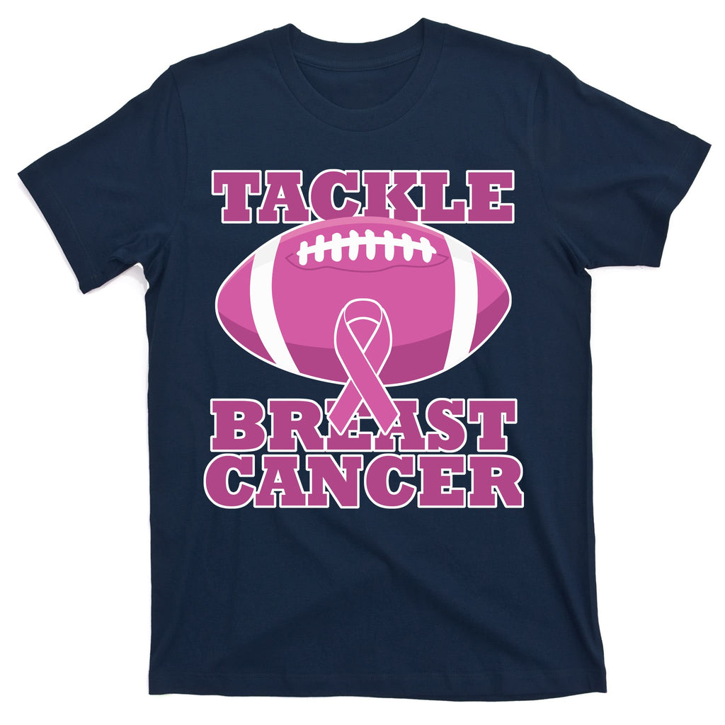 Tackle Breast Cancer Awareness Football  T-Shirt