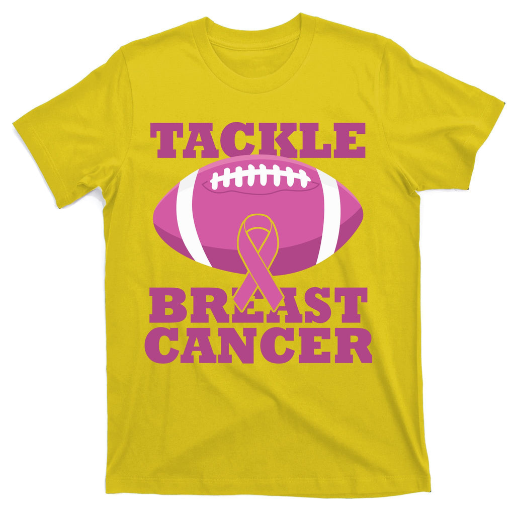 Tackle Breast Cancer Awareness Football  T-Shirt