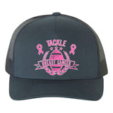 Tackle Breast Cancer Football Pink Ribbon Yupoong Adult 5-Panel Trucker Hat