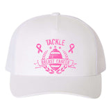 Tackle Breast Cancer Football Pink Ribbon Yupoong Adult 5-Panel Trucker Hat