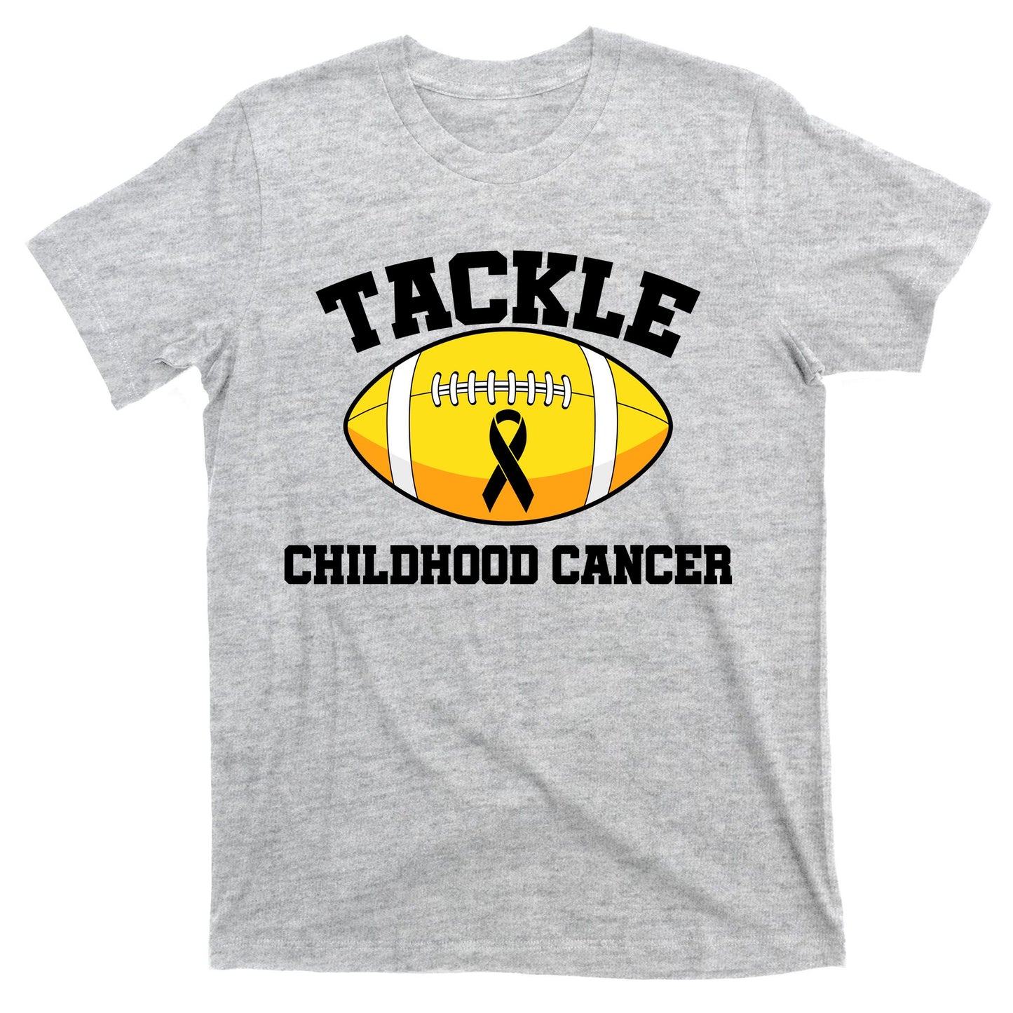 Tackle Childhood Cancer Football Logo T-Shirt