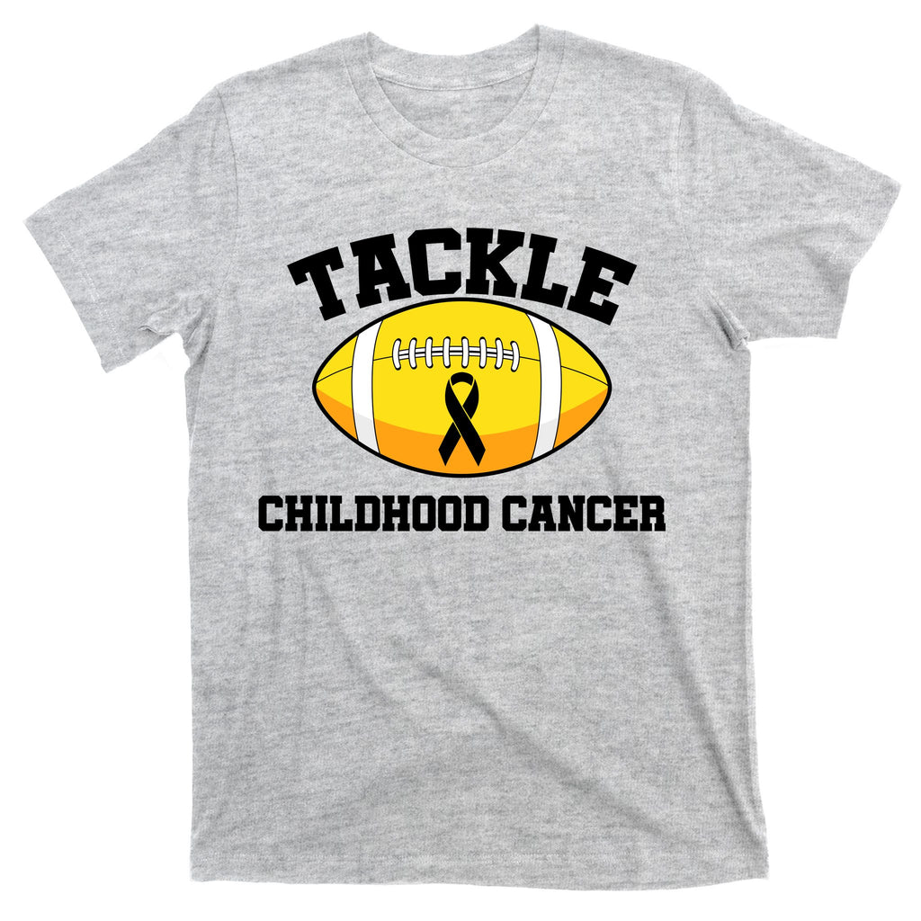 Tackle Childhood Cancer Football Logo T-Shirt
