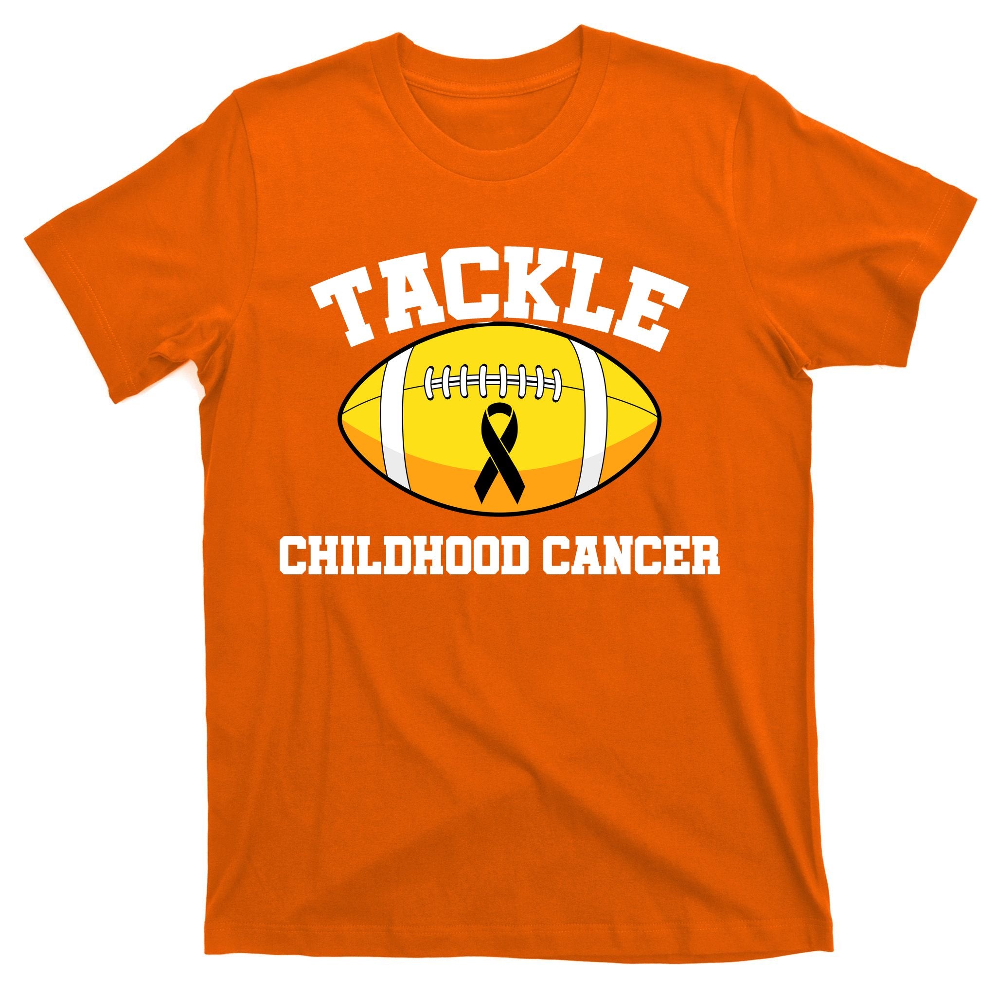 Tackle Childhood Cancer Football Logo T-Shirt