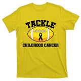 Tackle Childhood Cancer Football Logo T-Shirt