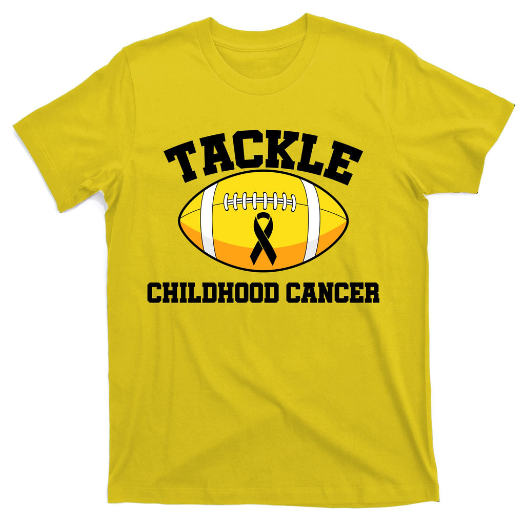 Tackle Childhood Cancer Football Logo T-Shirt