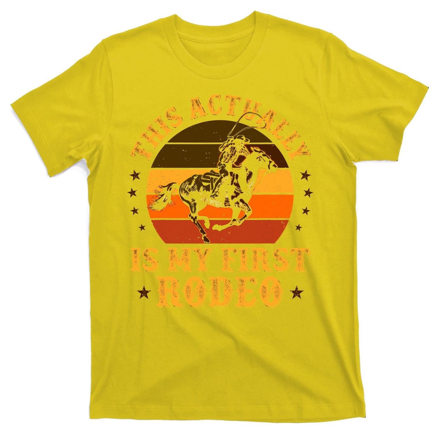 That Actually Is My First Rodeo Vintage Retro Country Life Cowboy T-Shirt