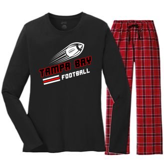 Tampa Bay Football Fan Women's Long Sleeve Flannel Pajama Set
