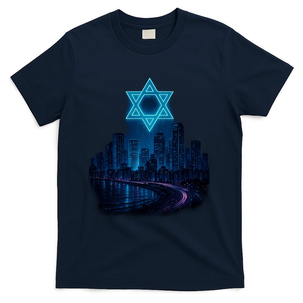 Tel Aviv Neon Futuristic T-Shirt