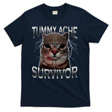 Tummy Ache Survivor Cat Meme Funny Saying Animals T-Shirt