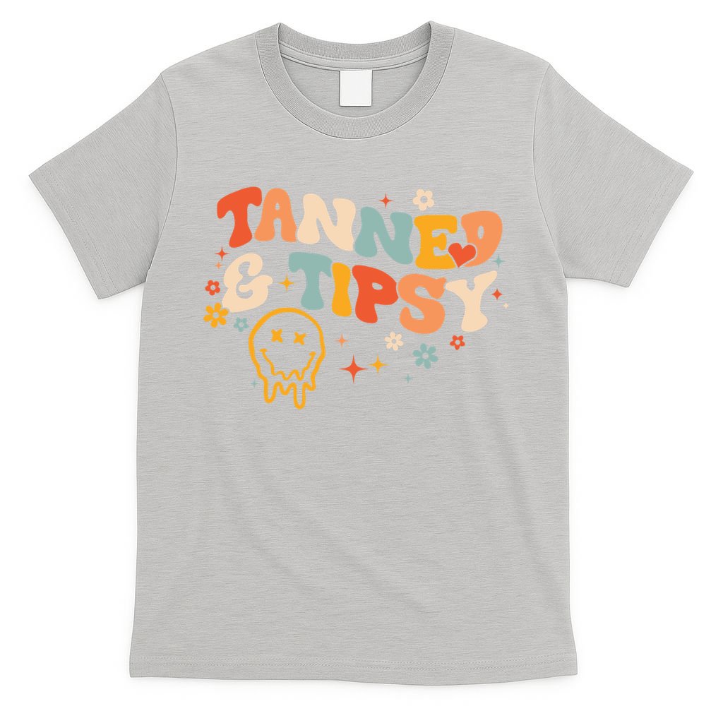 Tanned And Tipsy Funny Summer Tops Beach Meaningful Gift T-Shirt