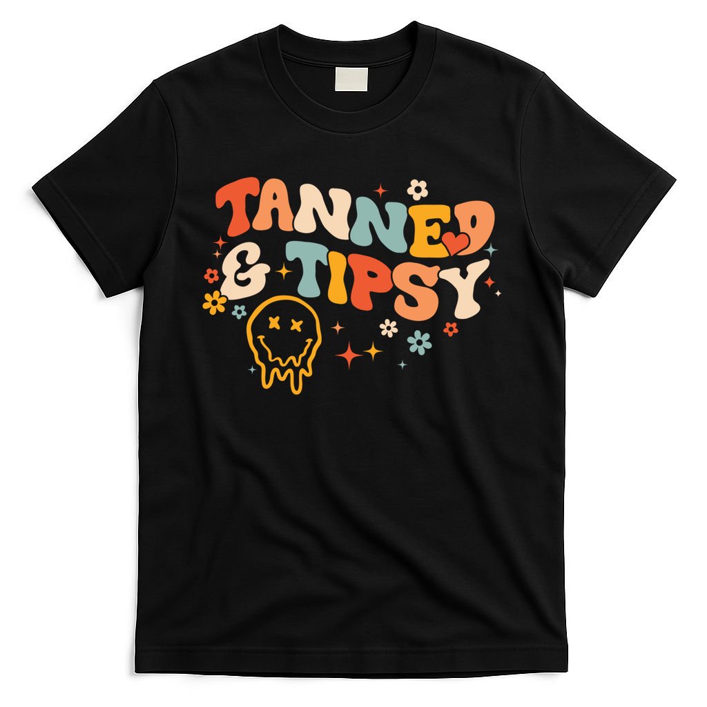 Tanned And Tipsy Funny Summer Tops Beach Meaningful Gift T-Shirt