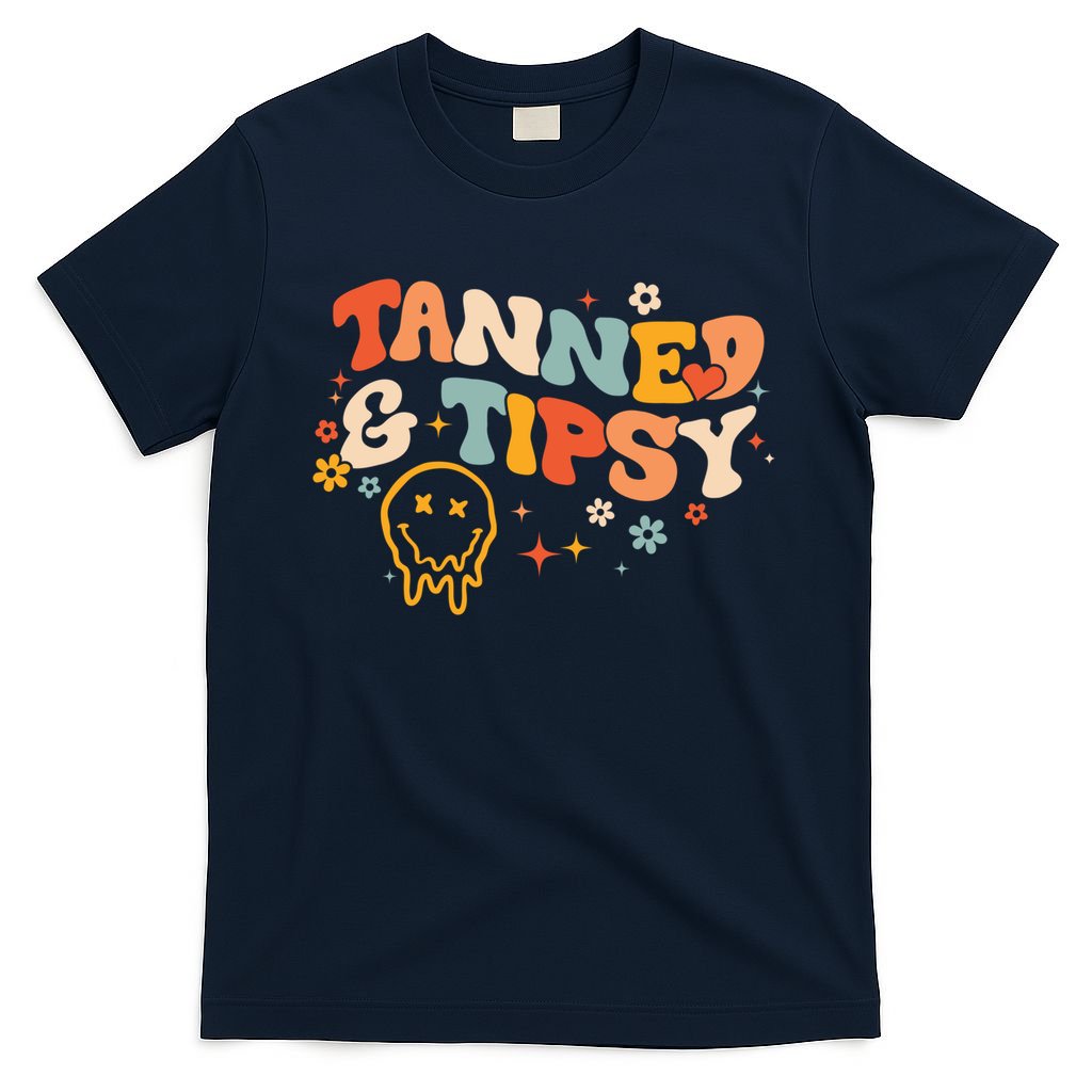 Tanned And Tipsy Funny Summer Tops Beach Meaningful Gift T-Shirt