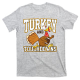 Turkey And Touchdowns Thanksgiving Football T-Shirt