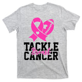 Tackle Breast Cancer Ribbon Football T-Shirt